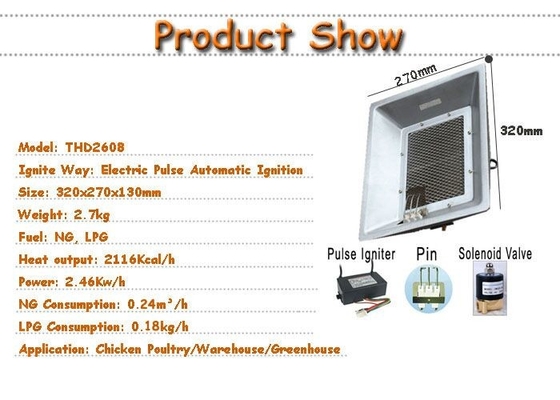 陶磁器の鶏のひなの家のヒーター赤外線 20% のガス節約 THD2608