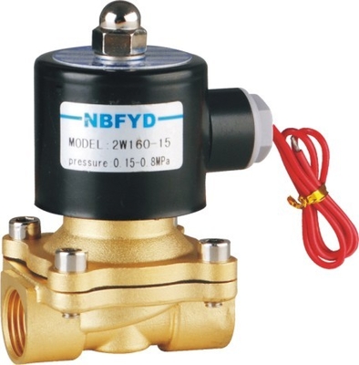 水ガスの空気オイルのための 220V 高圧真鍮の電磁弁 NBR VITON EPDM のシール